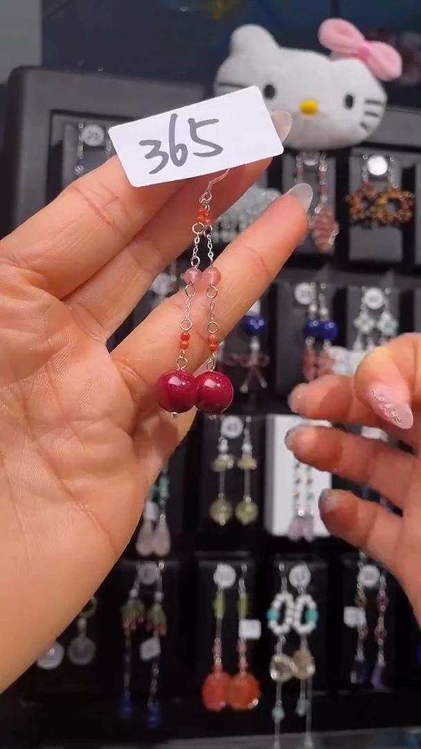 银S925镶嵌耳饰紫晶喜欢拍