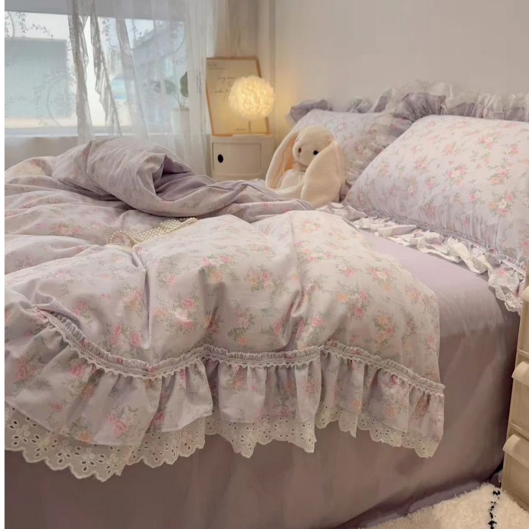 PINCAI/品彩新款全棉公主风花边四件套-02