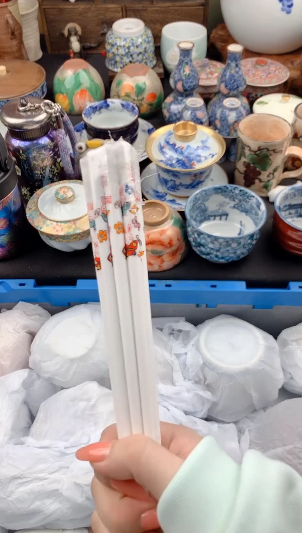 【闪购商品】瓷片骨瓷筷子（5双）九姑娘瓷器