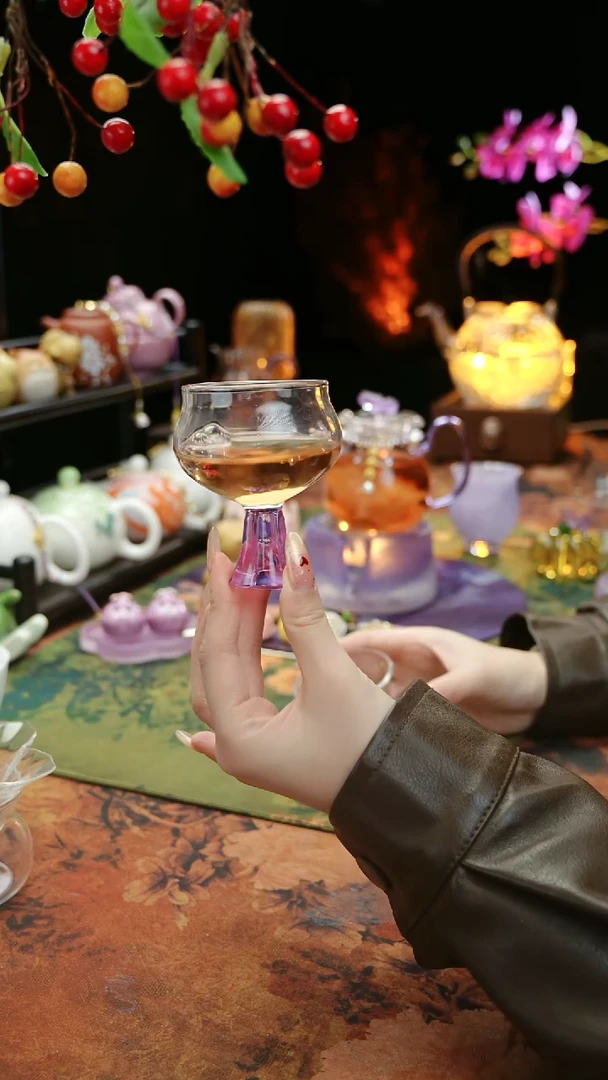 【闪购商品】紫色高足主人杯60cc@@@@@@