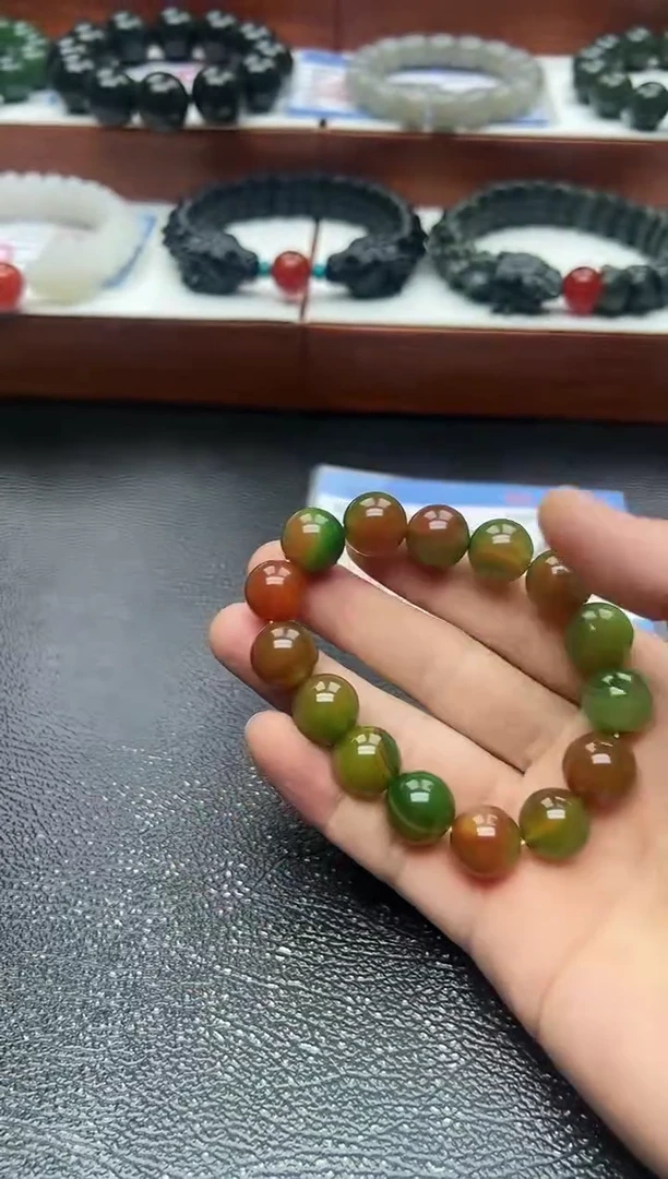 未镶嵌手链玛瑙/玉髓盐源玛瑙卡14精品手串