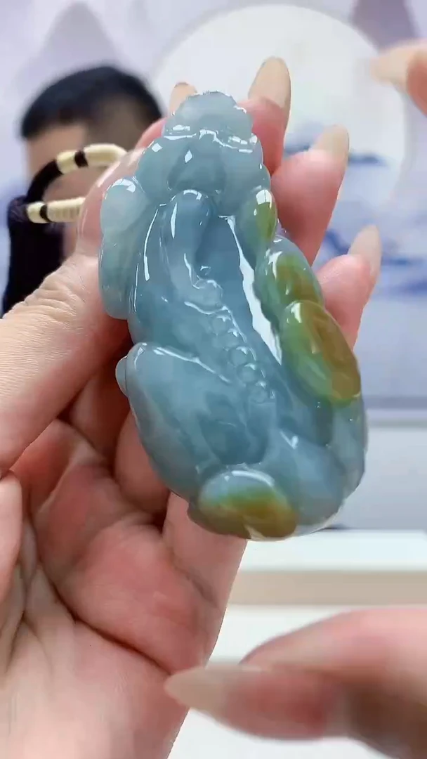 未镶嵌定制翡翠4898MM-毛货挂件12