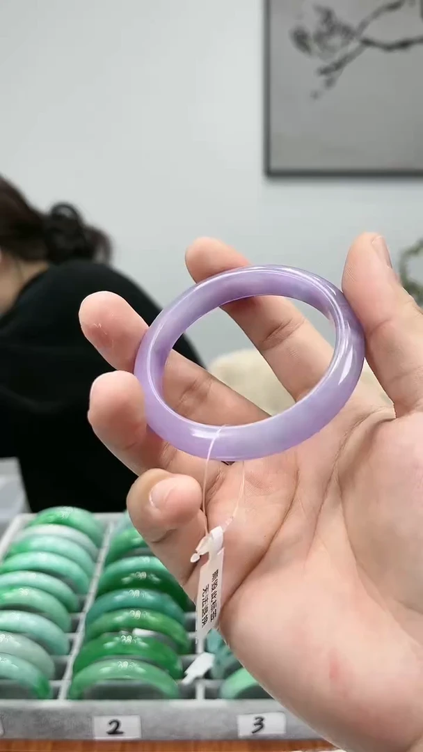 【闪购商品】砖雕s95 紫罗兰手镯  圈口55.5