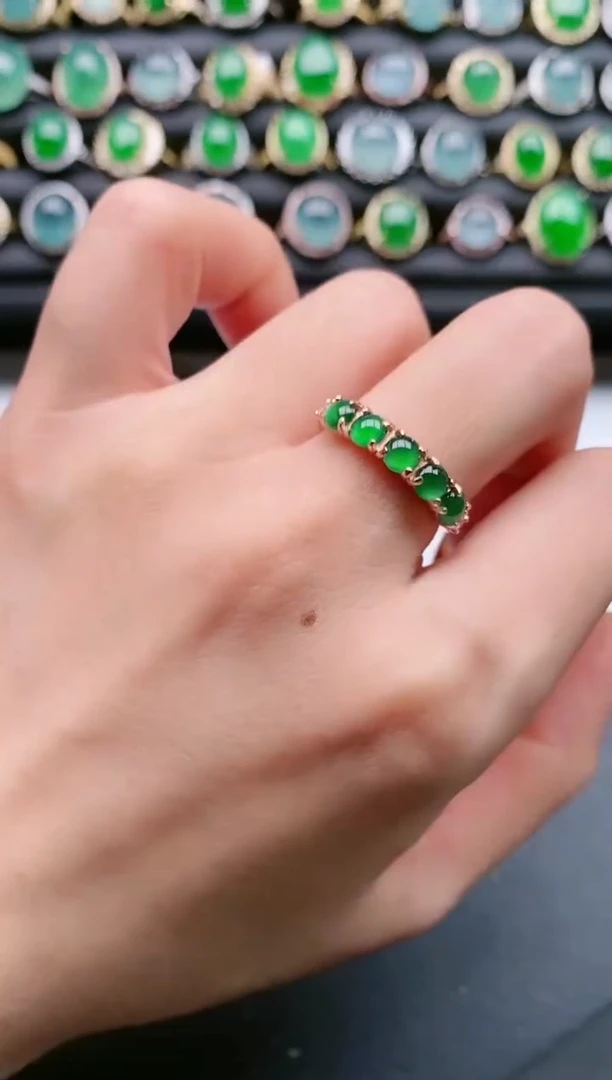 【闪购商品】翡翠戒指银S925镶嵌11111