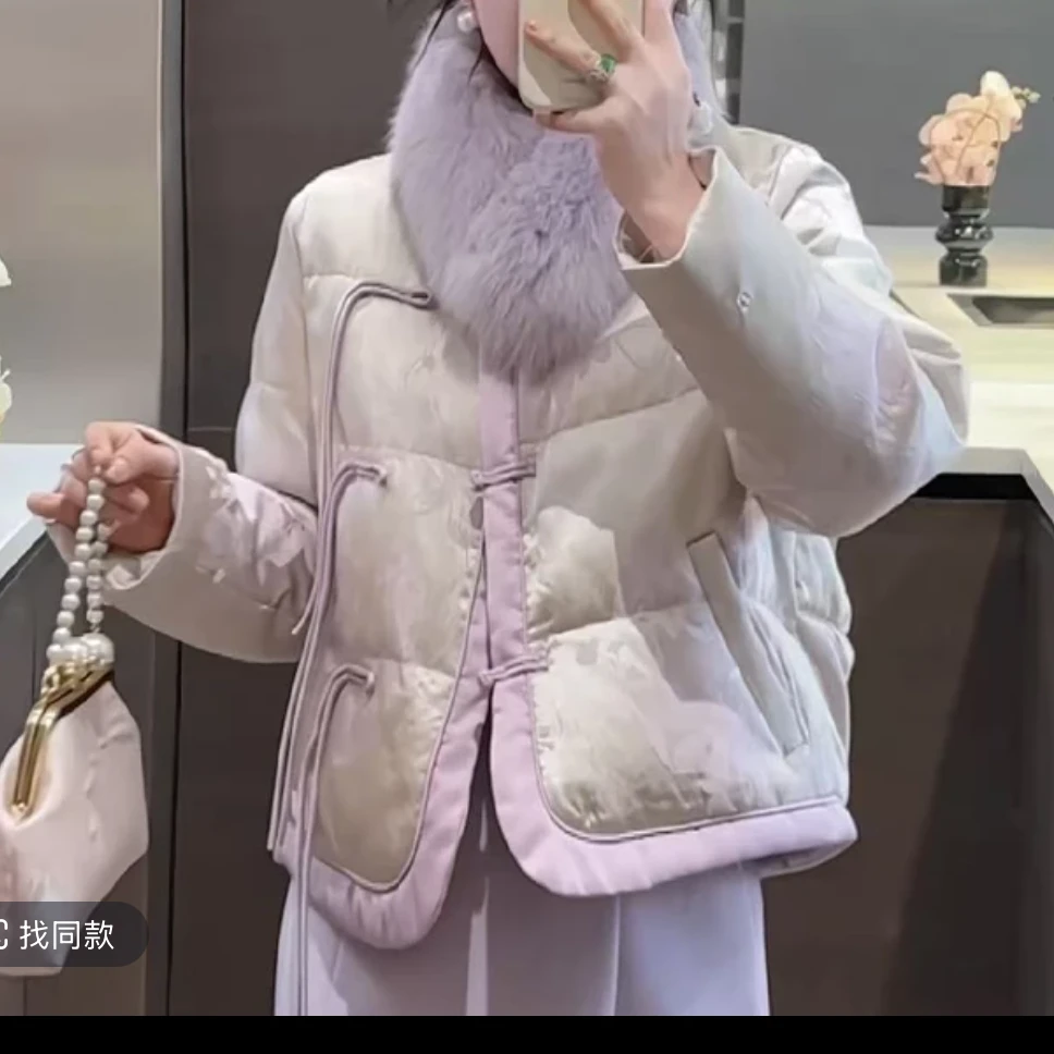 【婉婉定制】【上林赋】紫色羽绒服预CDW4YRF1595D女款气质网红短款