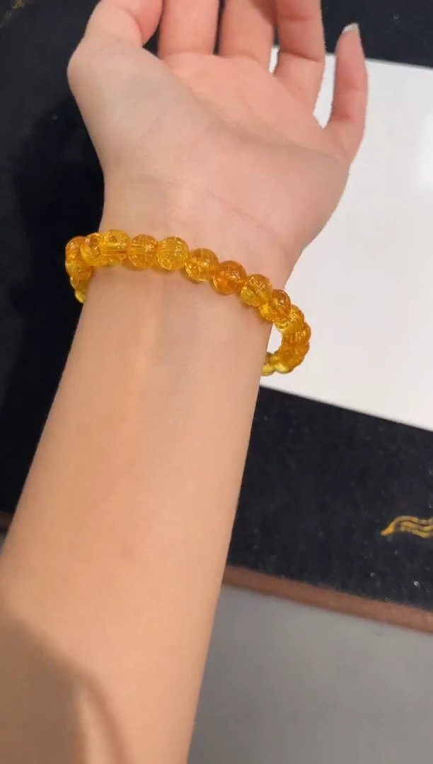 未镶嵌琥珀手链8号金珀单圈8mm
