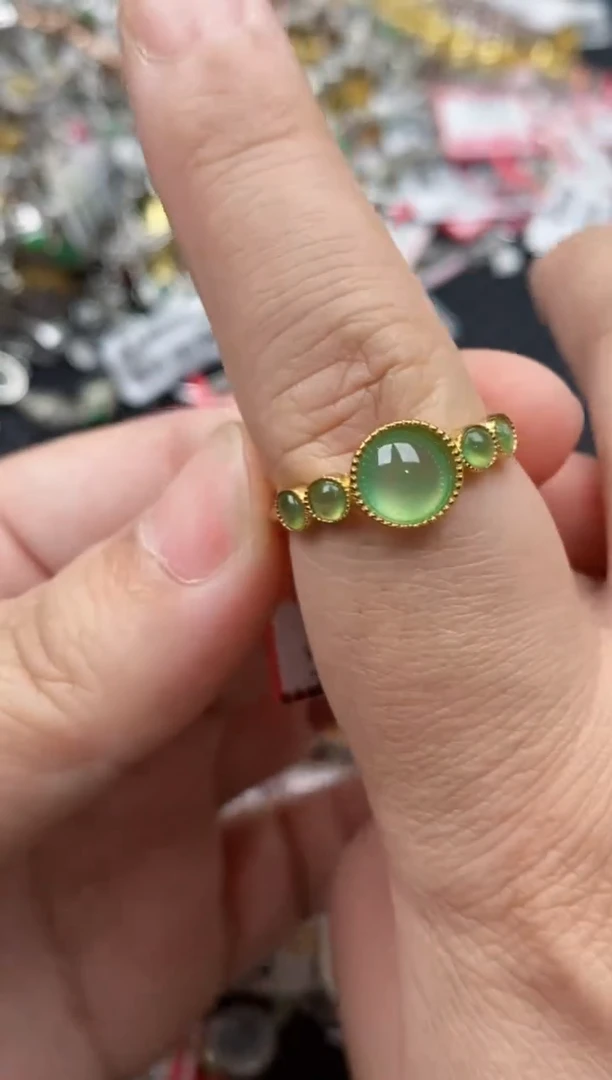 【闪购商品】翡翠戒指银S925镶嵌11111-4