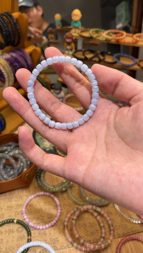玛瑙/玉髓手串未镶嵌蓝纹玛瑙