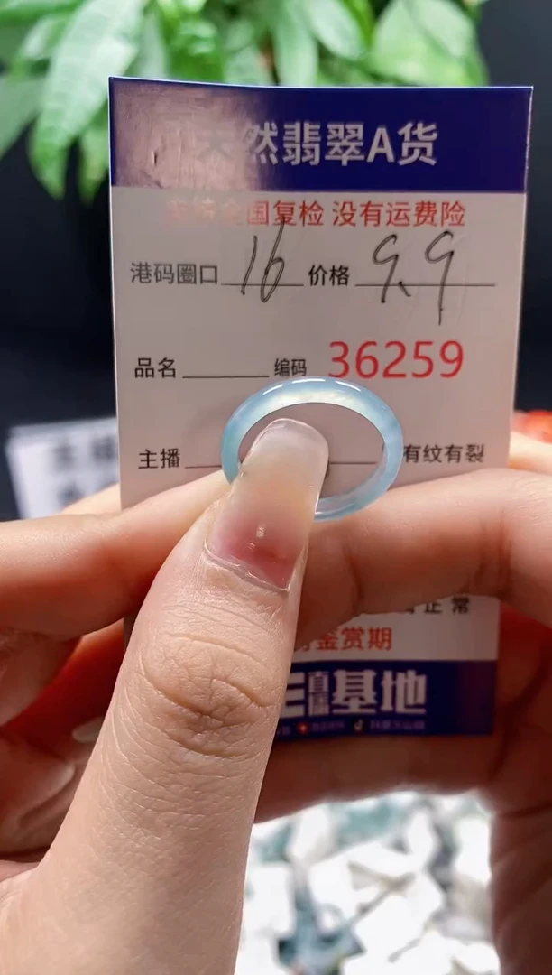 翡翠戒指未镶嵌天然翡翠戒圈6259
