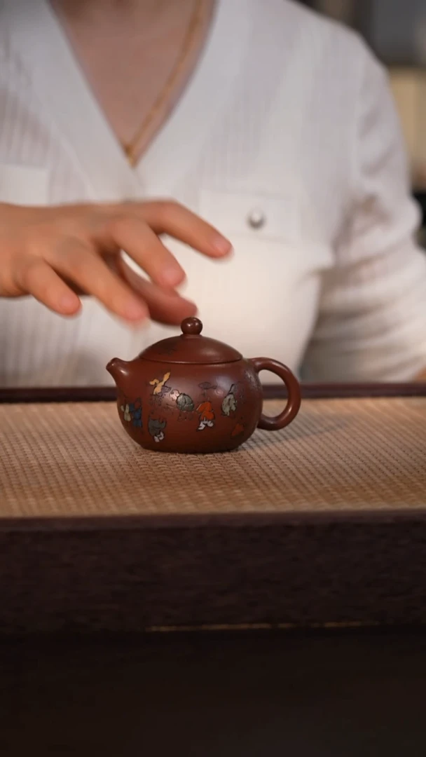 茶壶紫砂紫泥 130cc