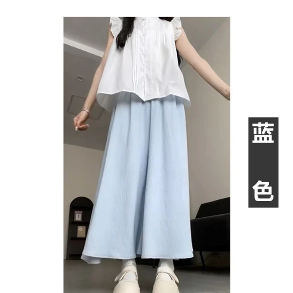 春季雅致甜美时阔腿裤新款显高挑百搭裤裙半身高腰气质显瘦女裙子