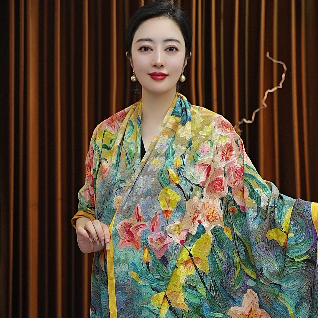 【盛夏】180*70剪花长巾女士丝巾披围巾百搭春夏款显白显气质透气