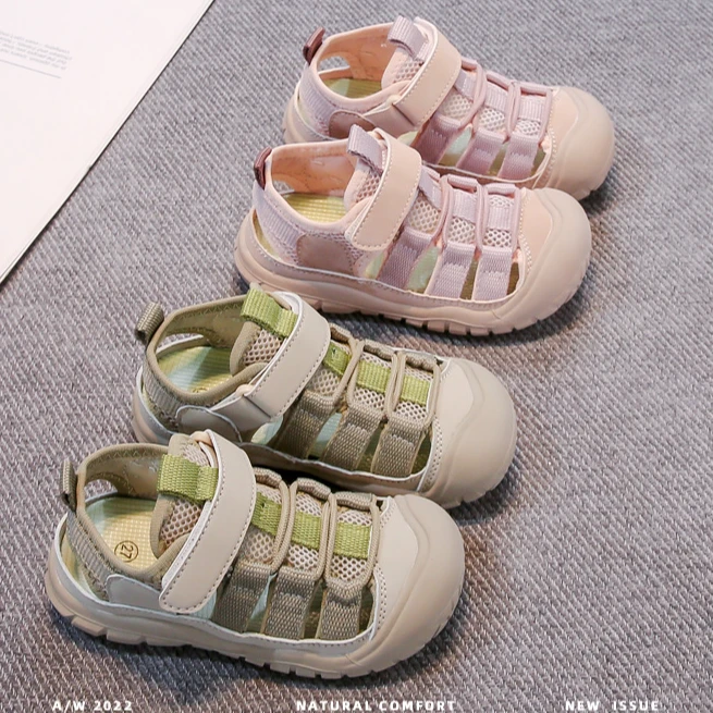 男童沙滩鞋儿童凉鞋夏季新款女孩宝宝包头软底防滑镂空休闲时尚鞋