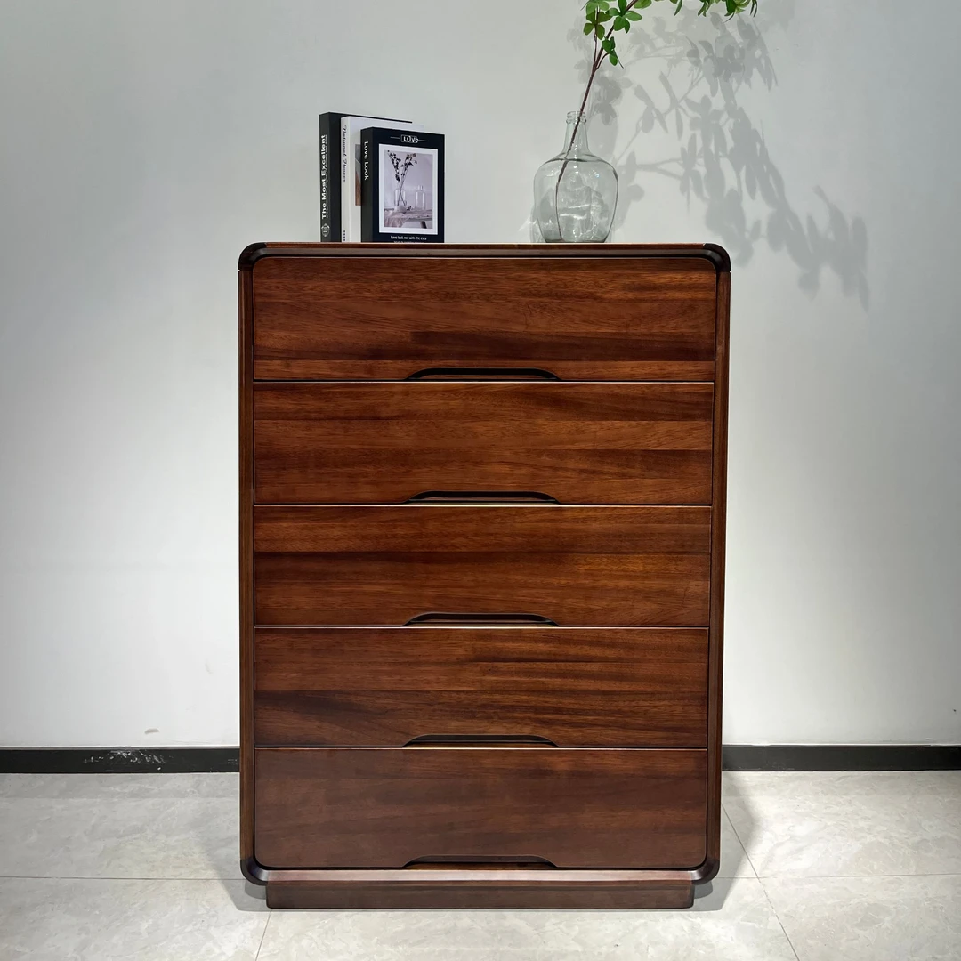 乌金木现代极简收纳五斗柜储物柜