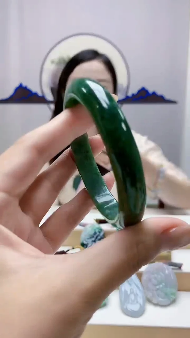 未镶嵌定制翡翠4852MM-毛货手镯（62圈）93