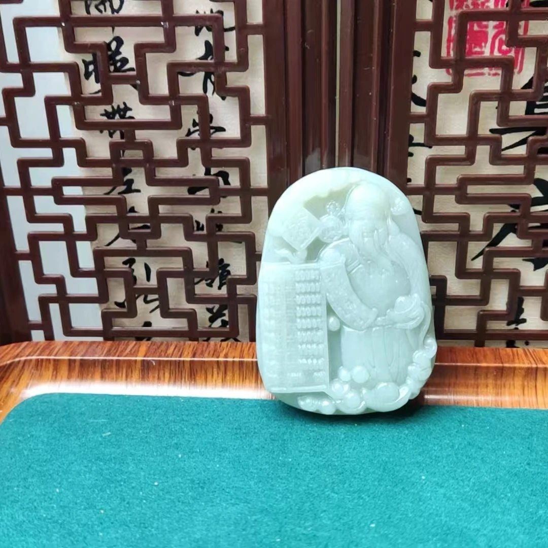 和田玉-----财神吊坠0727