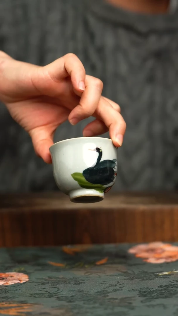 杯釉下彩手工手绘同款陶器