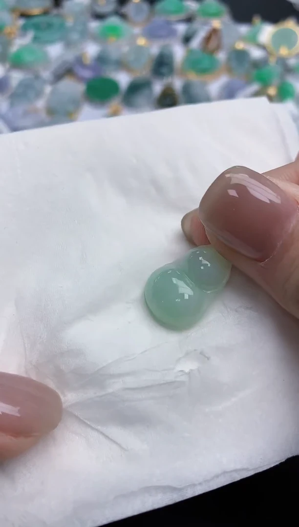 【闪购商品】翡翠颈饰18K金镶嵌天然缅甸翡翠A货