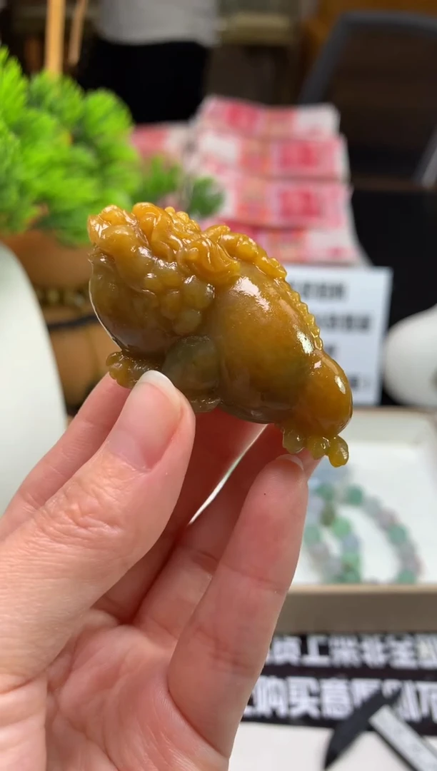 未镶嵌定制翡翠狮****子---122911