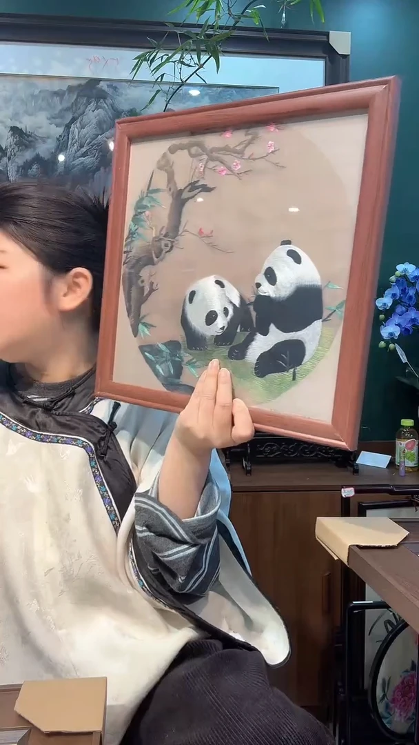 刺绣非遗苏绣手工刺绣摆台