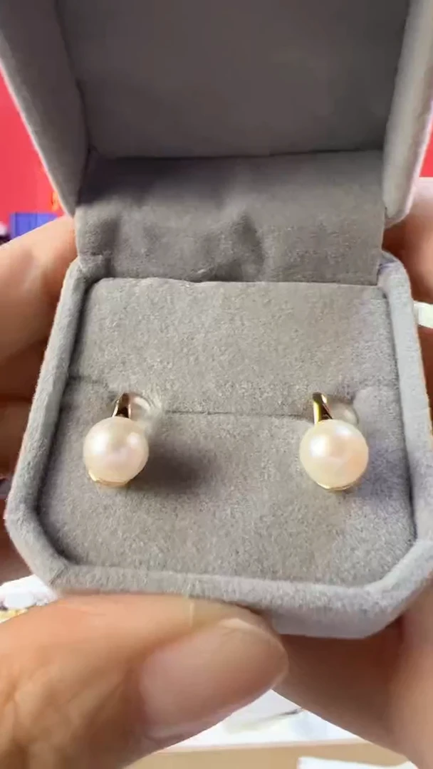 【闪购商品】海水珍珠耳钉未镶嵌高跟鞋