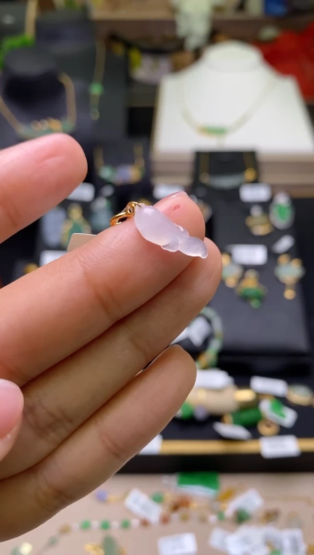 【闪购商品】翡翠颈饰18K金镶嵌净货17960