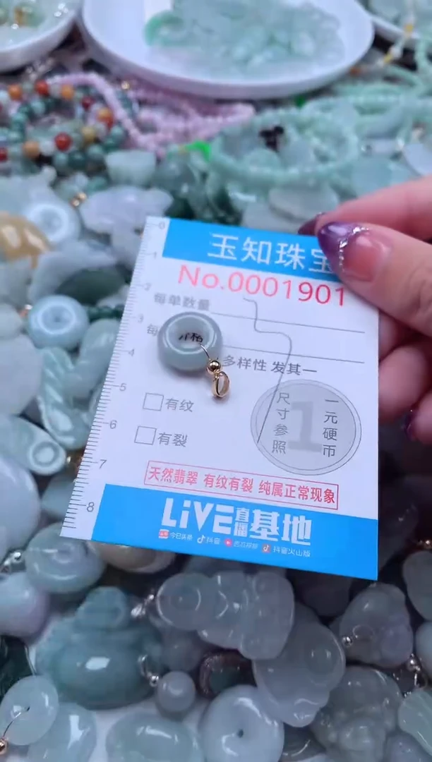 翡翠未镶嵌吊坠(不含链)1901