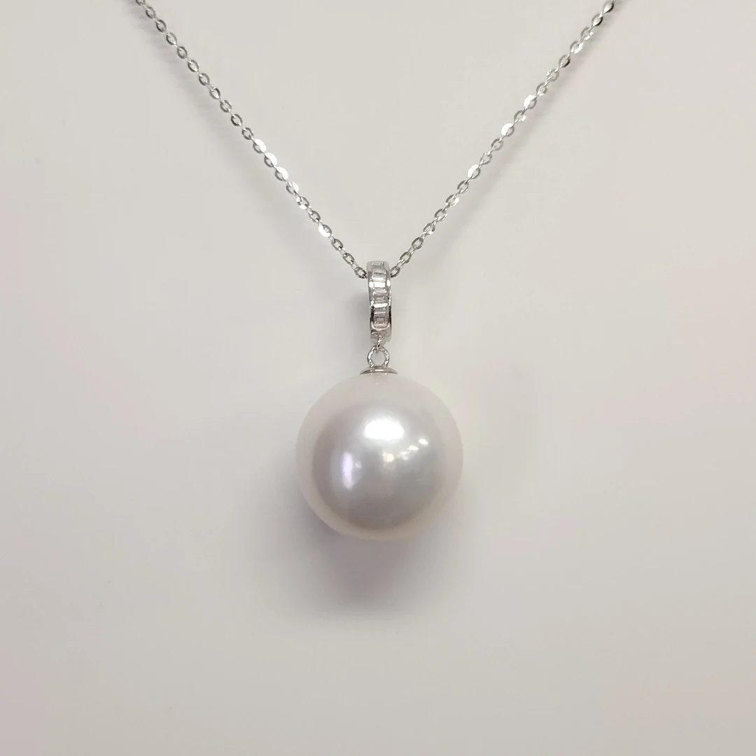 AIKJIANG/爱匠【必入福力】暴大15mm左右淡水白珠吊坠送60cm链