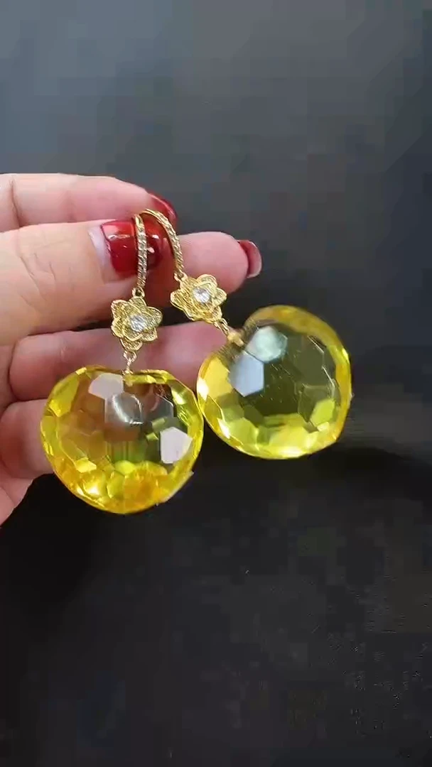 未镶嵌琥珀耳饰耳环