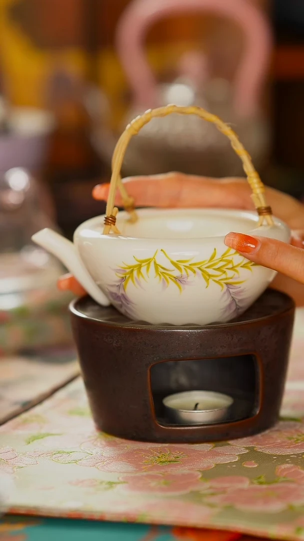 紫藤花大茶碗 温茶器