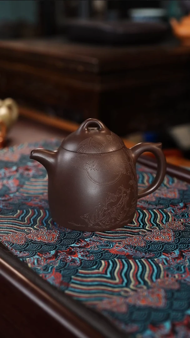 茶壶紫砂秦权 老紫泥