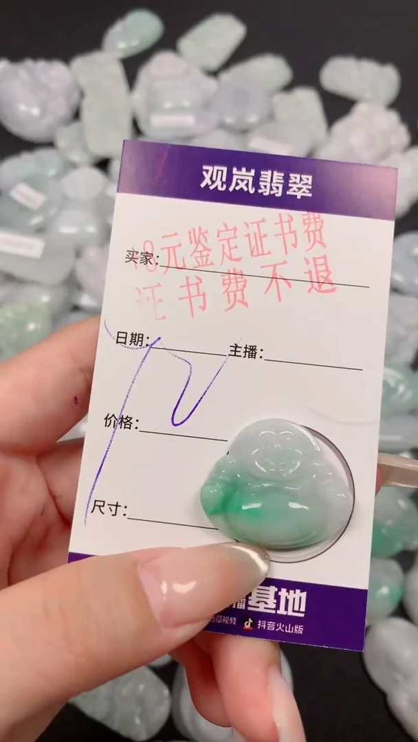 翡翠未镶嵌颈饰缅甸天然翡翠 保A保天然