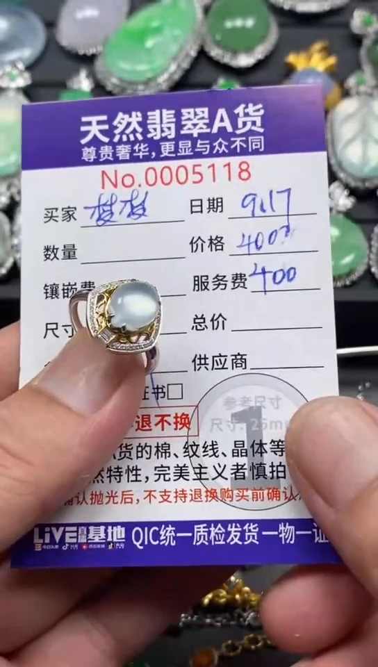 颈饰18K金镶嵌翡翠翡翠
