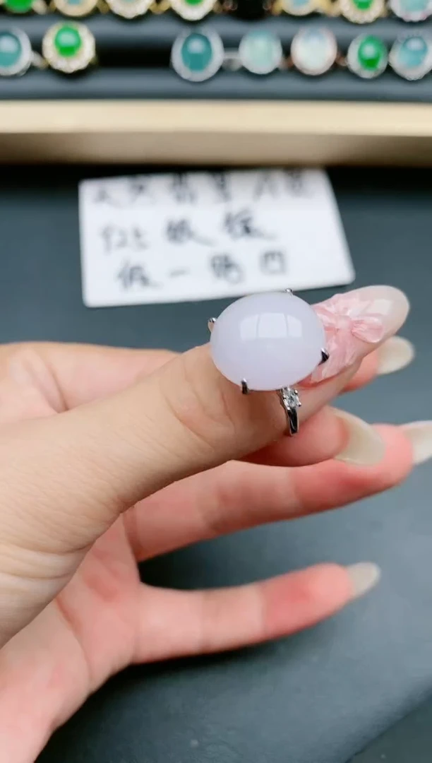翡翠戒指银S925镶嵌11111