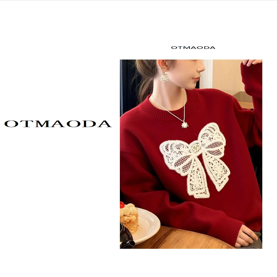 【南瓜定制】N2239-新款长袖针织加厚百搭网红毛针织衫