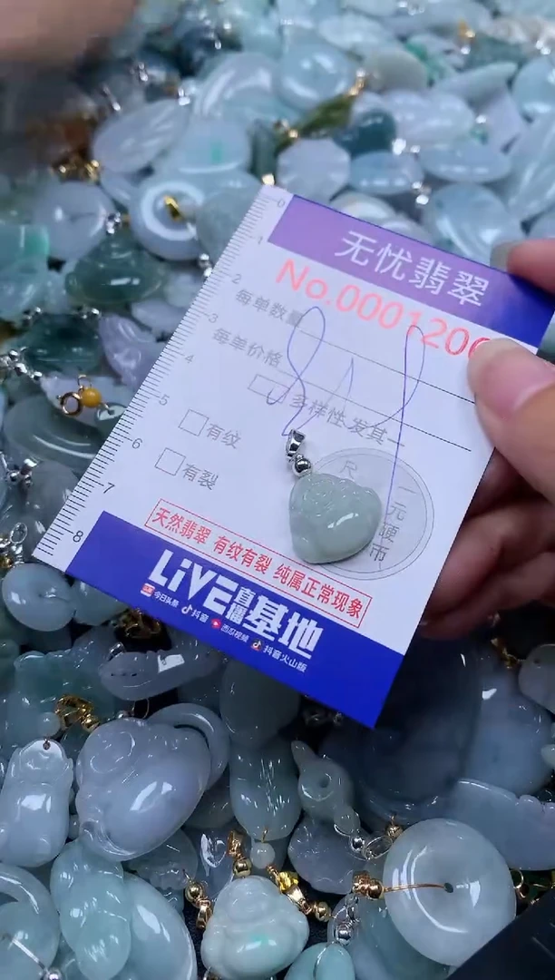 翡翠未镶嵌吊坠(不含链)1206