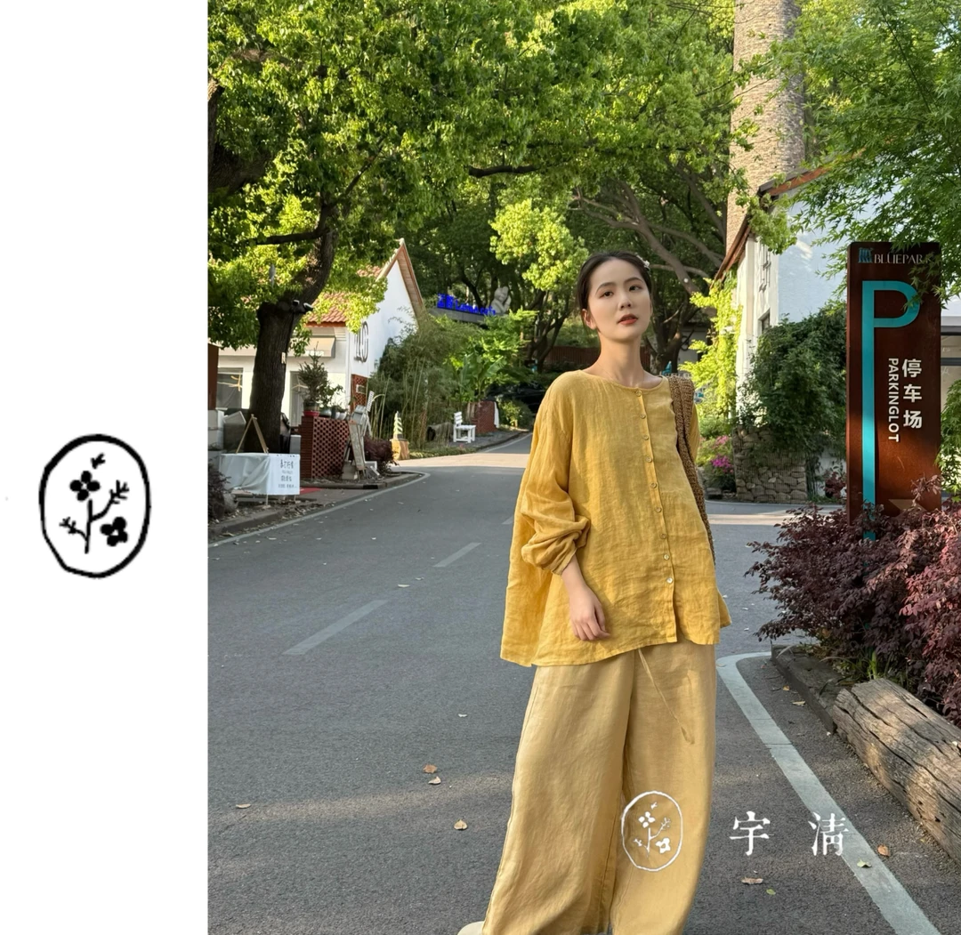 [小黄桃] 高端麻料系列！25春款新中式原创小衫