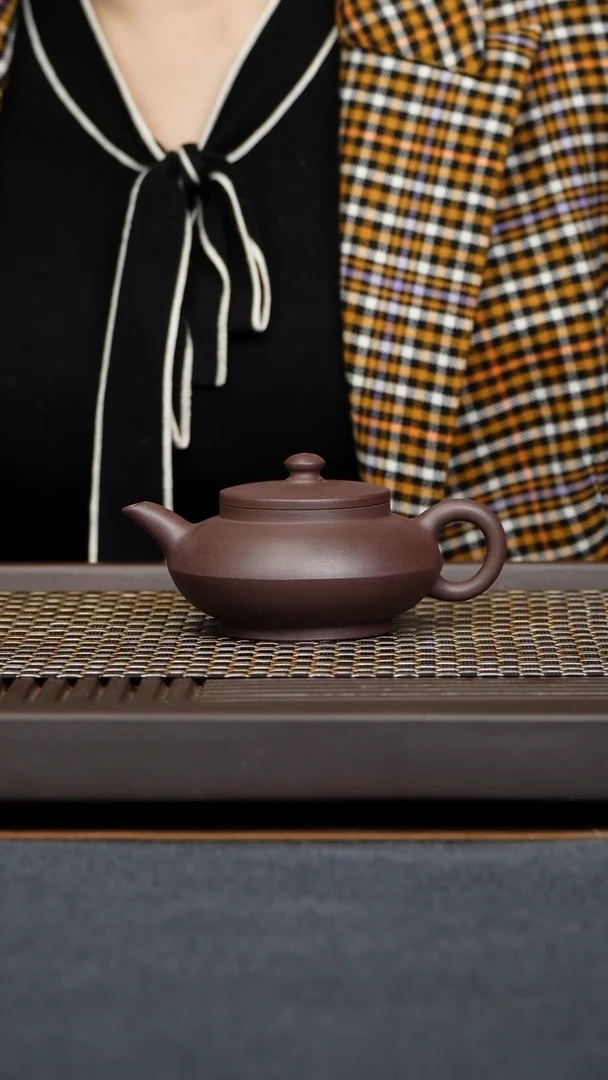 茶壶紫泥钱*伯俊周盘原矿零添加大亨泥全手工制作160毫升