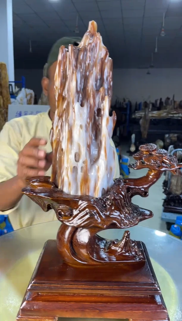 未镶嵌摆件硅化玉54