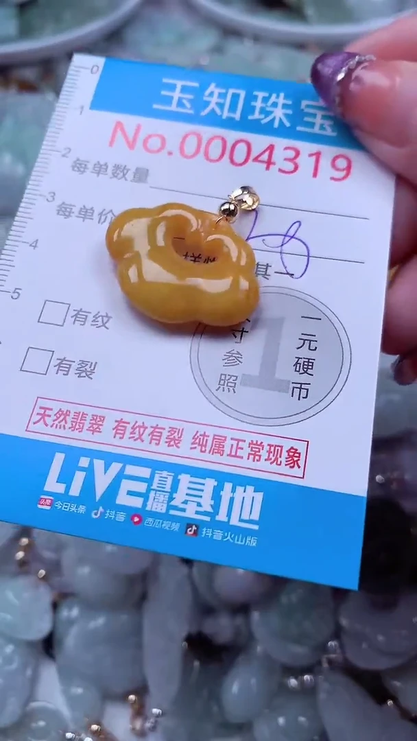 翡翠未镶嵌吊坠(不含链)4319