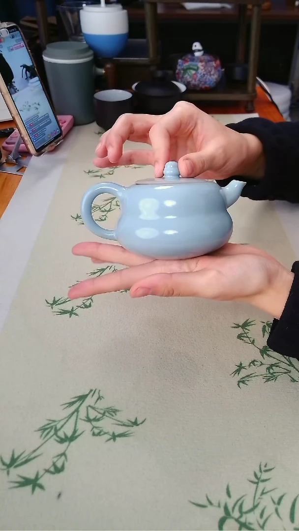 汝瓷 高端  葫芦壶