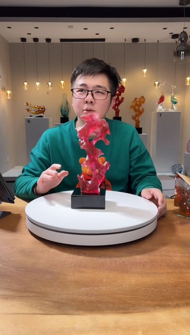 【闪购商品】茶宠小号金红太湖石+100*100黑底座