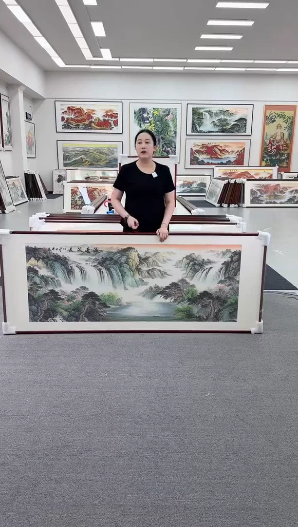 国画手绘 源远流长 219*88