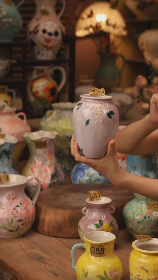 陶瓷景德镇设计师手作花器摆件侘寂风472