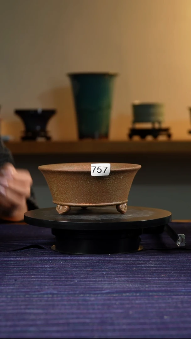 1****0757古铜金如意足花盆