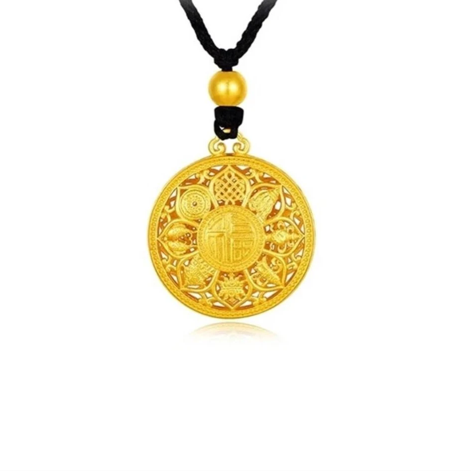 时尚八宝罗盘项链【金喜福缘】18岁-65适戴百搭时尚款式铜合金2025年流行饰品