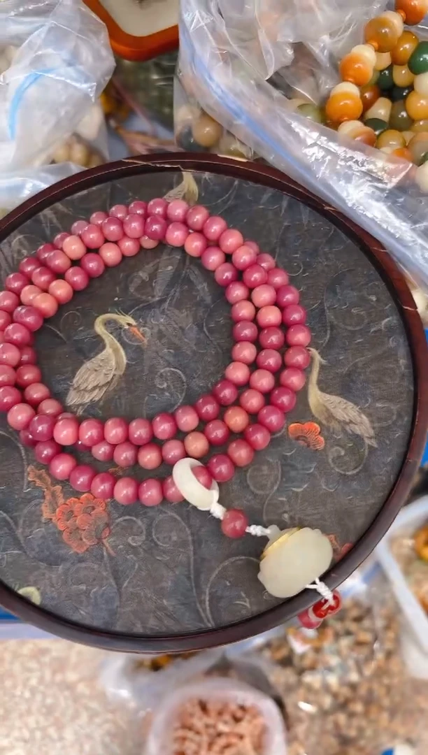 吊坠菩提根/象牙果乌梅子酱桶珠108项链成品