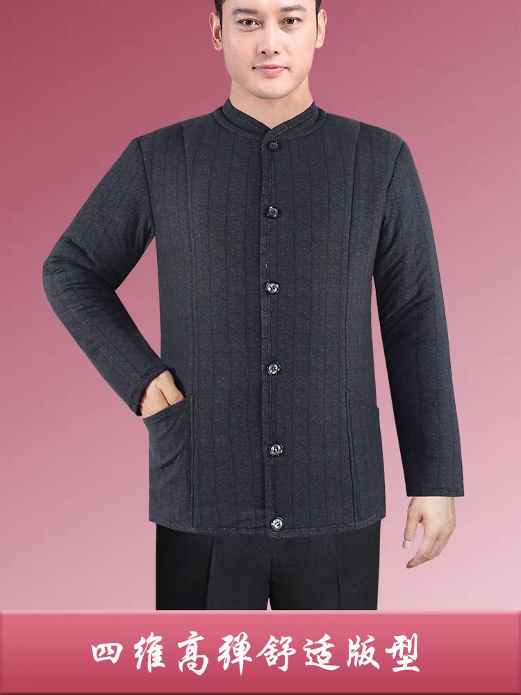 尾单男棉衣驼毛绒加厚加绒大码保暖棉袄