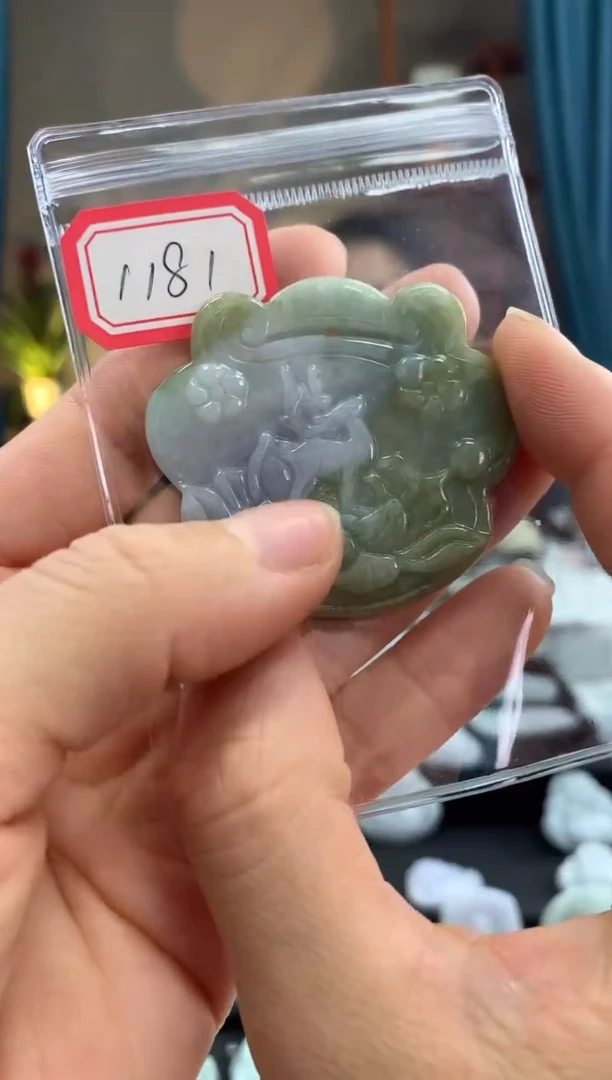 翡翠未镶嵌颈饰一路有你1181