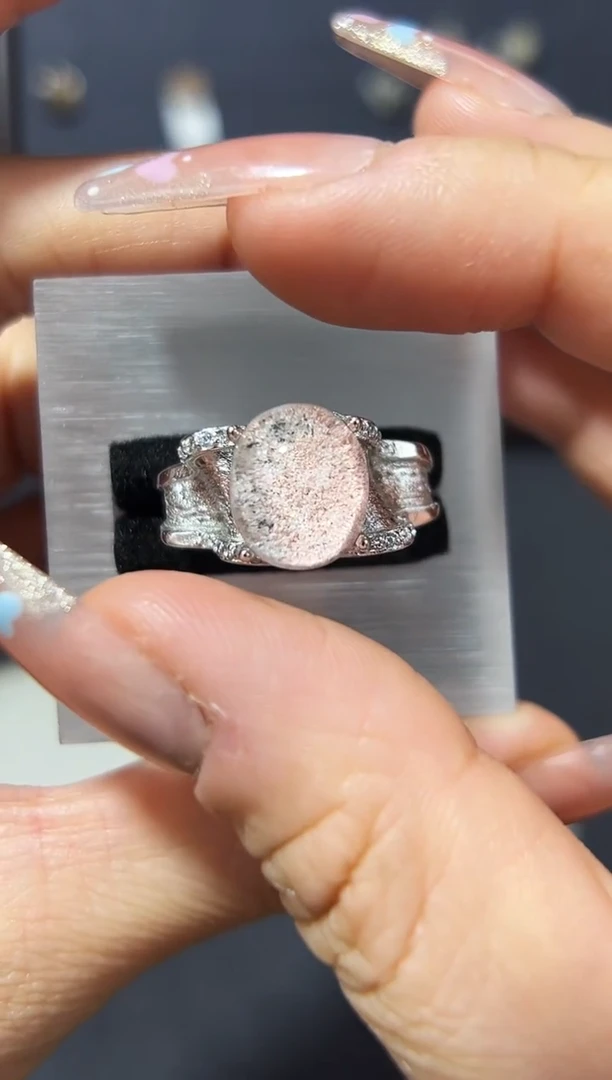 【闪购商品】水晶戒指银S925镶嵌发一（37）